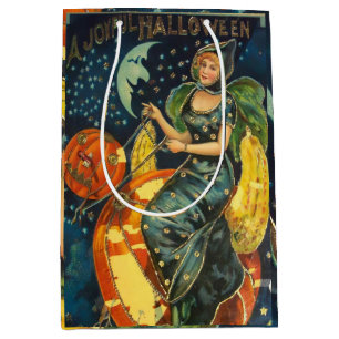 Vintage Halloween Witch Poster Medium Gift Bag