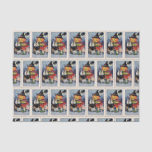 Vintage Halloween witch pumpkin party tissue Paper