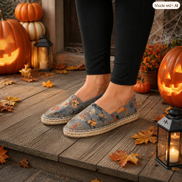 Vintage Halloween Witch Pumpkin Pattern
