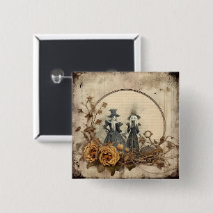 Vintage Halloween Witchcraft (12) 2 Inch Square Button