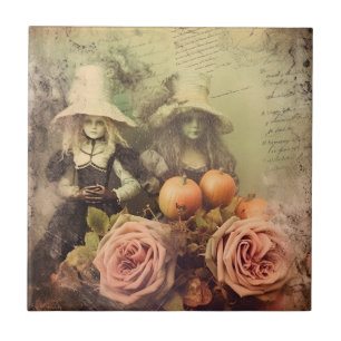 Vintage Halloween Witchcraft (1) Tile