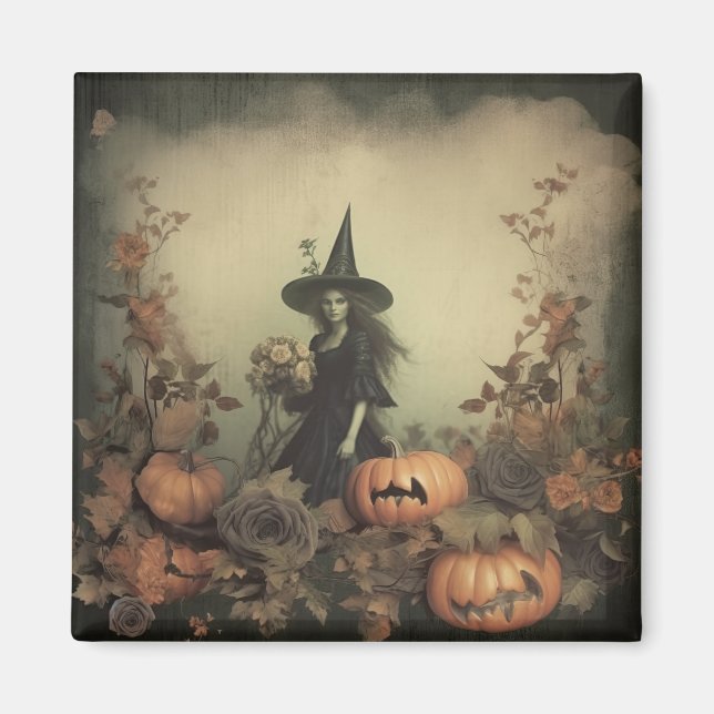 Vintage Halloween Witchcraft (3) Magnet (Front)