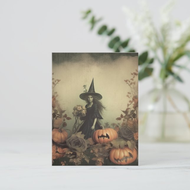 Vintage Halloween Witchcraft (3) Postcard (Standing Front)