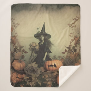 Vintage Halloween Witchcraft (3) Sherpa Blanket