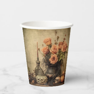 Vintage Halloween Witchcraft (4) Paper Cups