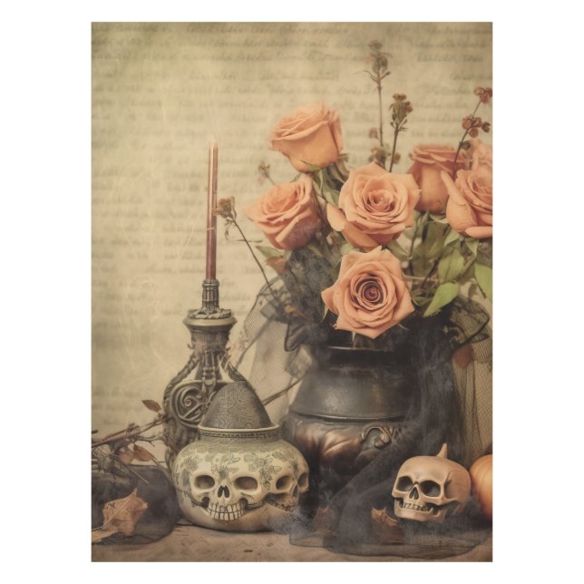Vintage Halloween Witchcraft (4) Tablecloth (Front)