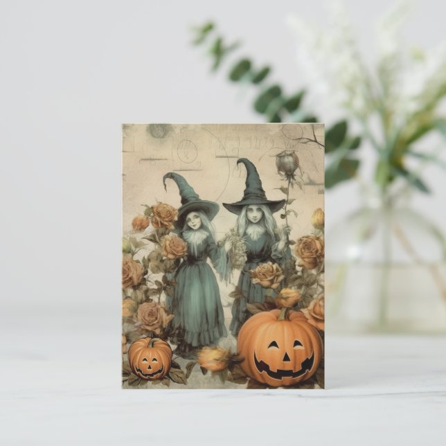 Vintage Halloween Witchcraft (6) Postcard (Standing Front)