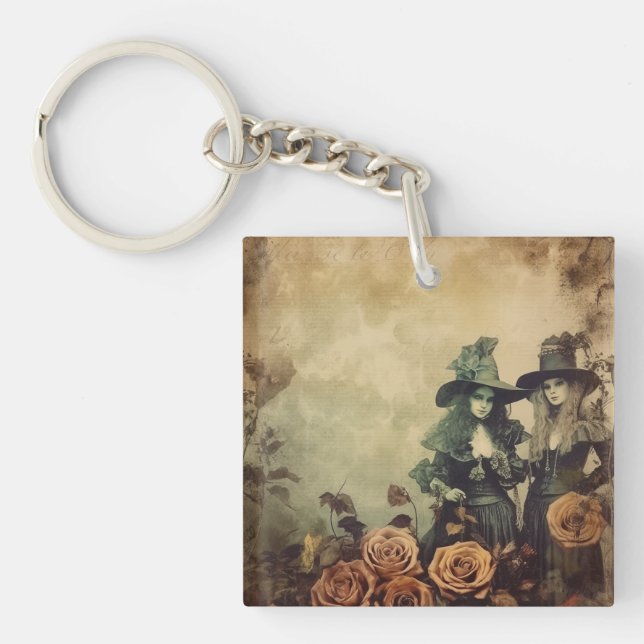 Vintage Halloween Witchcraft (7) Keychain (Front)