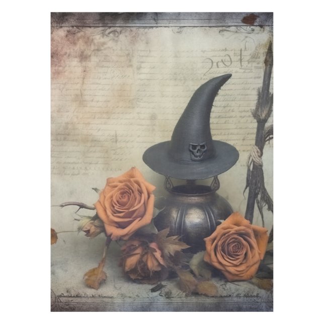 Vintage Halloween Witchcraft (8) Tablecloth (Front)