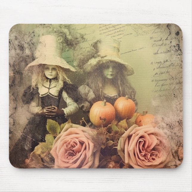 Vintage Halloween Witchcraft Mouse Pad (Front)