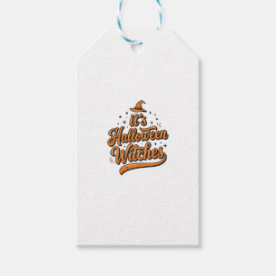 Vintage Halloween Witches Typography Shirt Design_ Gift Tags