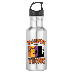 Vintage Halloween Witches Witch Broom T-Shirt Desi 532 Ml Water Bottle