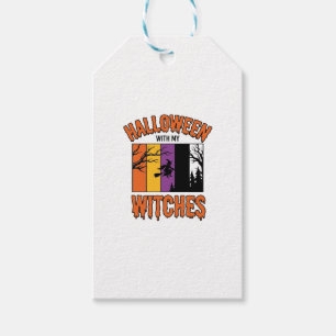 Vintage Halloween Witches Witch Broom T-Shirt Desi Gift Tags