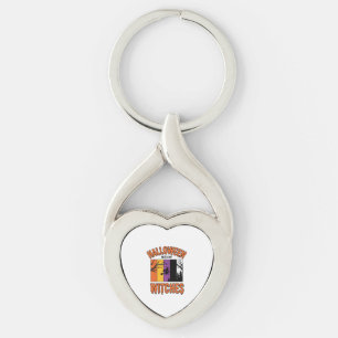 Vintage Halloween Witches Witch Broom T-Shirt Desi Keychain