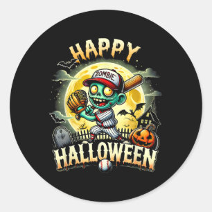 Vintage Halloween Zombie Sell Skeleton Sell Player Classic Round Sticker