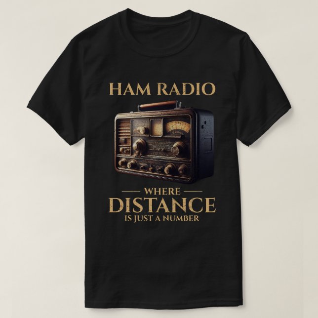 Vintage Ham Radio Operator T-Shirt (Design Front)
