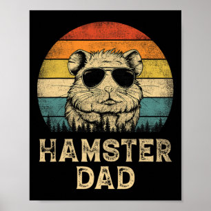 Vintage Hamster Dad Hamster Lovers Daddy Father&# Poster