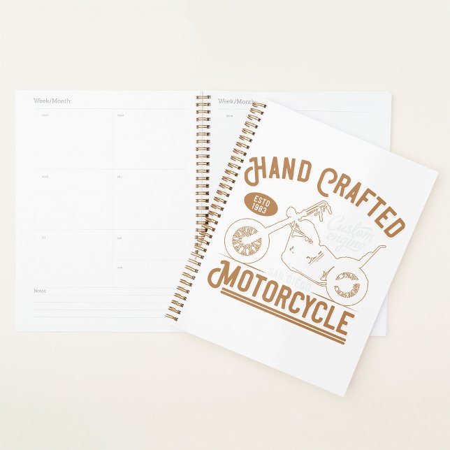 Vintage Hand Crafted Motorcycle Custom Design Planner (Creator Uploaded)