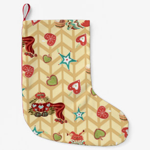 Vintage hand drawn christmas seamless pattern vint small christmas stocking