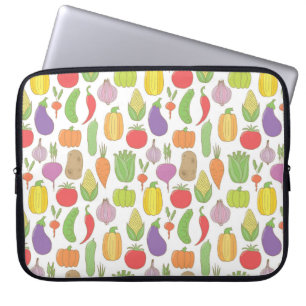 Vintage hand drawn doodle seamless background with laptop sleeve