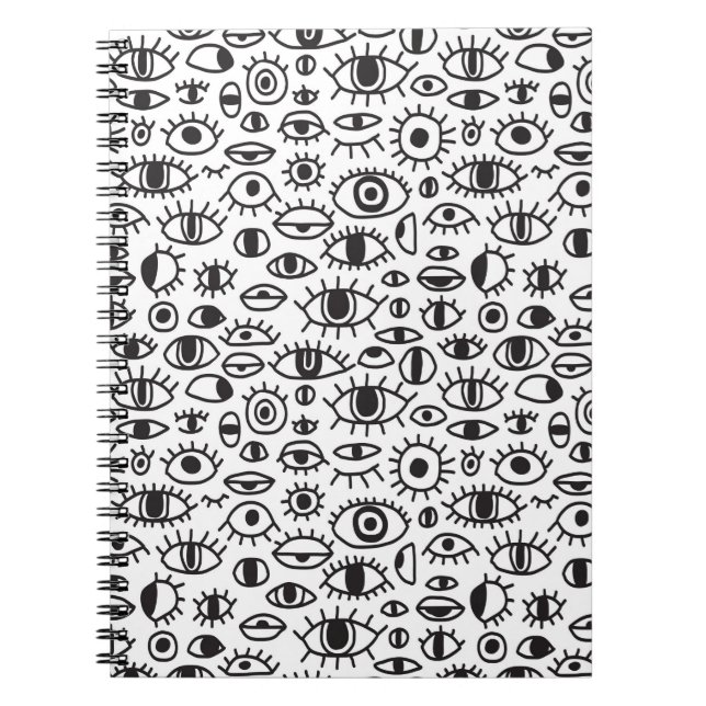 vintage hand drawn doodle seamless background with notebook (Front)