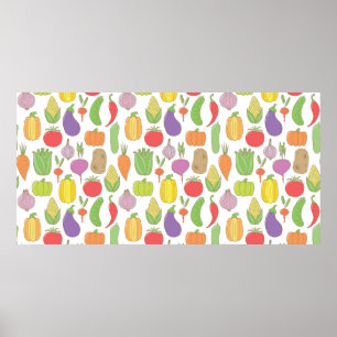 Vintage hand drawn doodle seamless background with poster