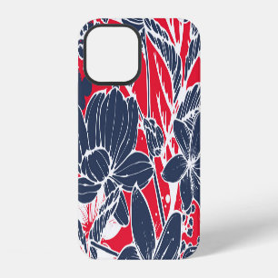 Vintage Hand-Drawn Flowers, Elegant Pattern. iPhone 12 Case
