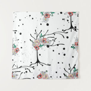 Vintage hand drawn seamless pattern graphic illust tapestry