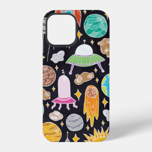 Vintage hand drawn seamless pattern with doodle sp iPhone 12 case