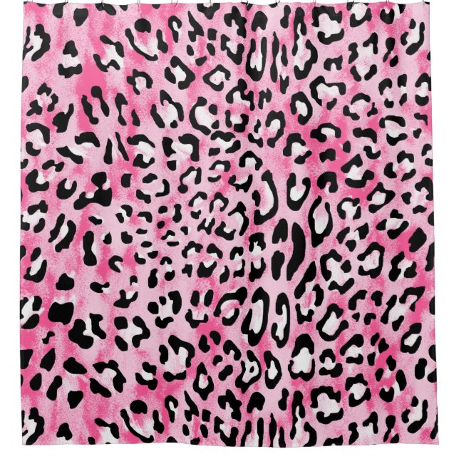 Vintage hand drawn seamless pink white colour leop (Front)