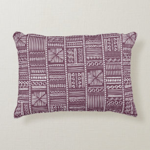Vintage Hand Drawn Vintage Ethnic Style Seamless P Accent Pillow