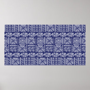 Vintage Hand Drawn vintage Ethnic Style Seamless P Poster