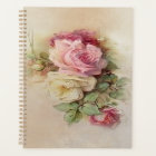 Vintage Hand Painted White and Pink Roses
