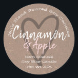 Vintage Hand Poured Candle Kraft Paper Purple Classic Round Sticker<br><div class="desc">FAVORITE MARKEPLIES - Modern and professional marketing supplies. Make a lasting impression with this minimalistic and quality candle product label template featuring a kraft paper style background and a simple heart symbol on it. Easily customize these stickers to your text and name. ♡ FAVORITE MARKEPLIES - Useful and impressive marketing...</div>