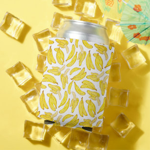 Vintage Hand Sketched Banana Can Cooler