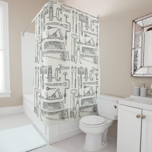 Vintage Hand Tools Pattern Carpenter Handyman (In Situ)