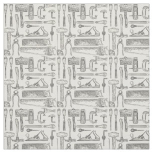 Vintage Hand Tools pattern  Woodworking Carpenter Fabric
