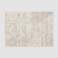 Vintage Hand Written Letter Script Map Decoupage