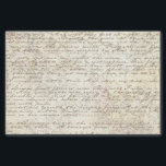 Vintage Hand Written Letter Script Map Decoupage Tissue Paper<br><div class="desc">Vintage old hand written letter script calligraphy tissue paper,  perfect for gift wrapping or for your decoupage craft supplies.  (c) The Happy Cat Studio.</div>