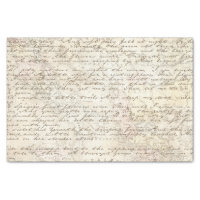 Vintage Hand Written Letter Script Map Decoupage