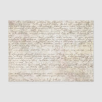 Vintage Hand Written Letter Script Map Decoupage