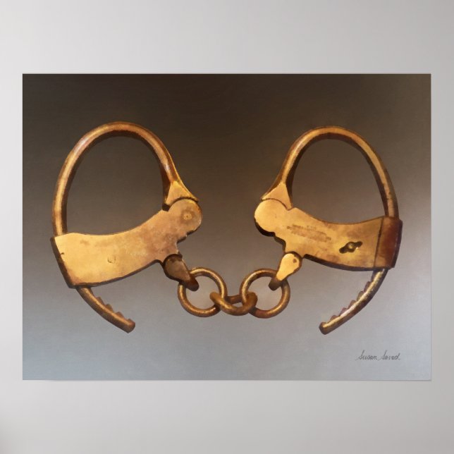 Vintage Handcuffs Poster (Front)