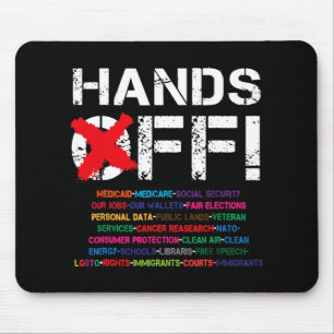 Vintage Hands Off Protest My Social Security Medic Mouse Pad