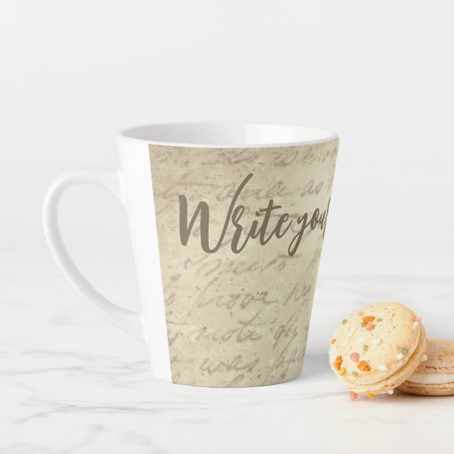 Vintage-Handschrift: Ruhe & Nostalgie  Latte Mug (In Situ)
