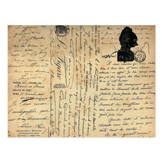 Vintage Handwriting Postcard