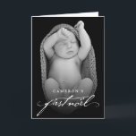 Vintage Handwriting Script Baby's First Noel Photo Holiday Card<br><div class="desc">Designed by fat*fa*tin. Easy to customize with your own text,  photo or image. For custom requests,  please contact fat*fa*tin directly. Custom charges apply.

www.zazzle.com/fat_fa_tin
www.zazzle.com/color_therapy
www.zazzle.com/fatfatin_blue_knot
www.zazzle.com/fatfatin_red_knot
www.zazzle.com/fatfatin_mini_me
www.zazzle.com/fatfatin_box
www.zazzle.com/fatfatin_design
www.zazzle.com/fatfatin_ink</div>