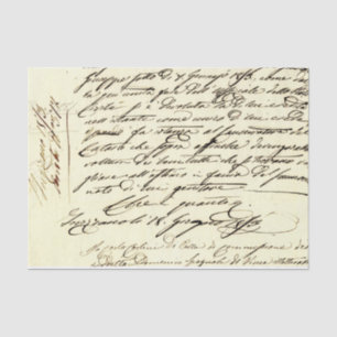 Vintage Handwriting Tissue Paper