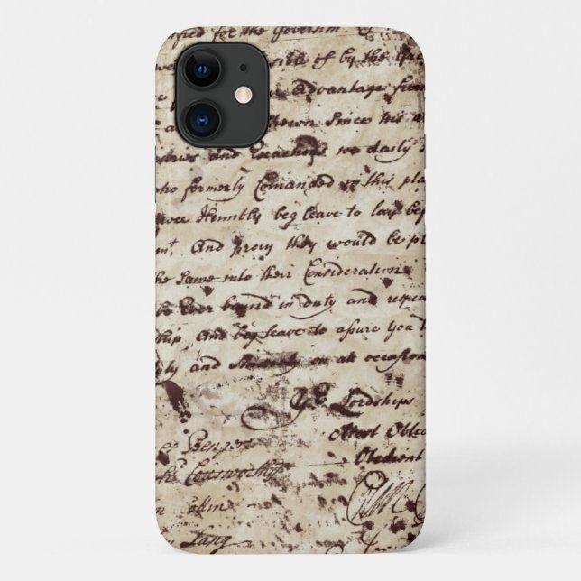Vintage Handwritten Letter iPhone Case (Back)