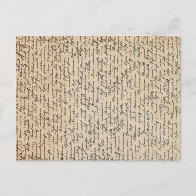 Vintage Handwritten Letter Postcard (Front)