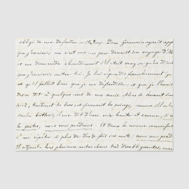 Vintage Handwritten Letter Tissue Paper (Front)
